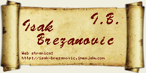 Isak Brezanović vizit kartica